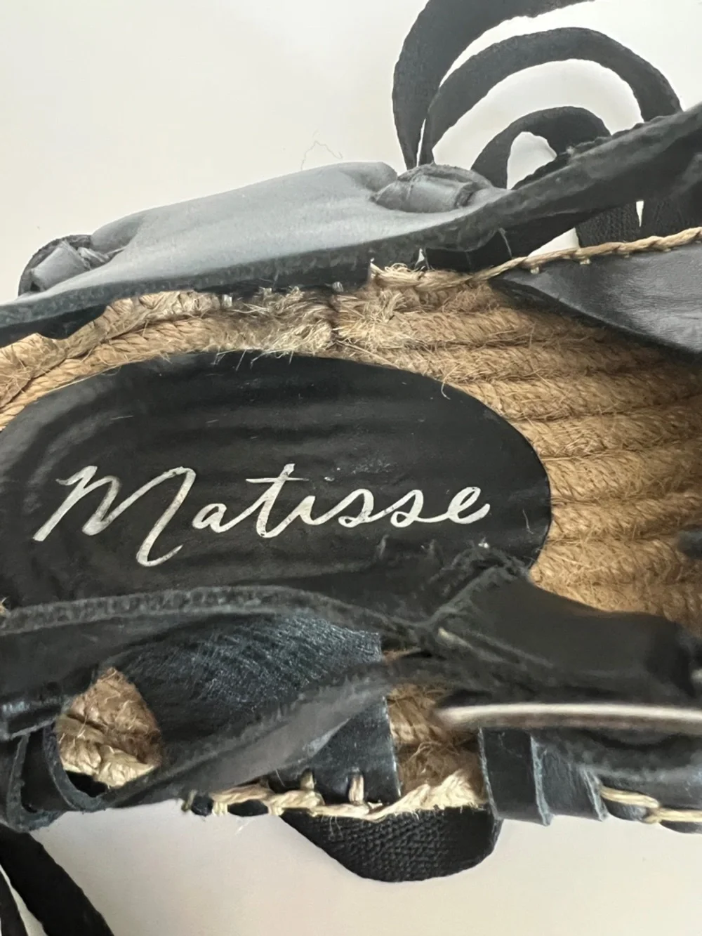 Matisse Gladiator Black Lace Up Espadrilles Sandals Size 10M - Picture 8 of 11
